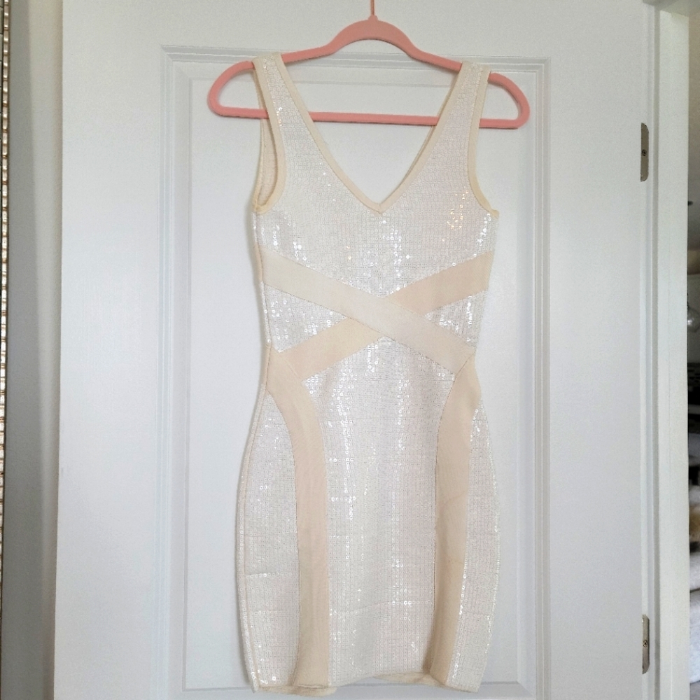 Bebe bandage sequin dress